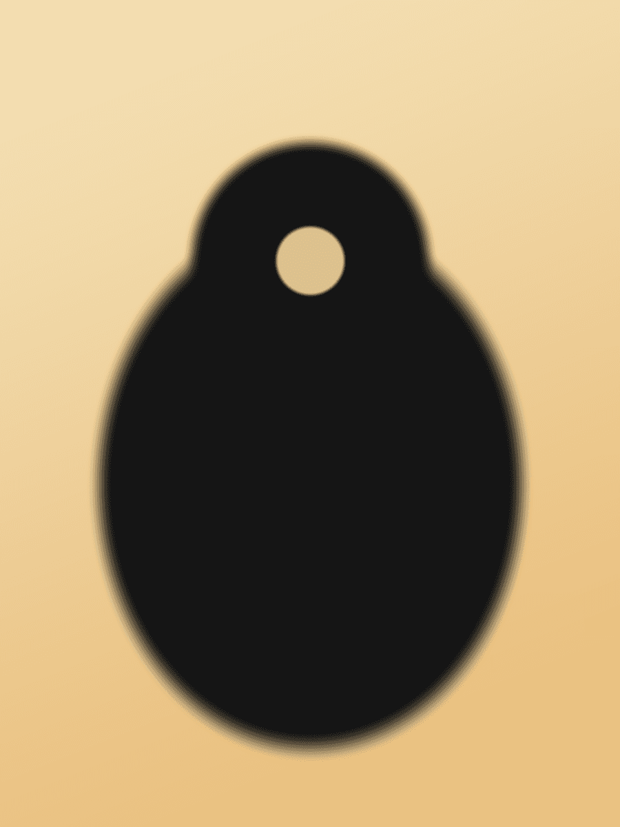 Culture study: soft black forms against a warm yellow field